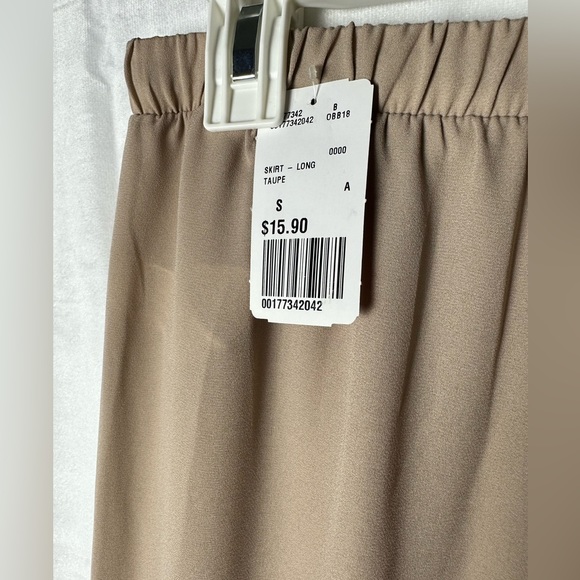 NWT Forever 21 Taupe Drawstring Maxi Skirt - Picture 4 of 4